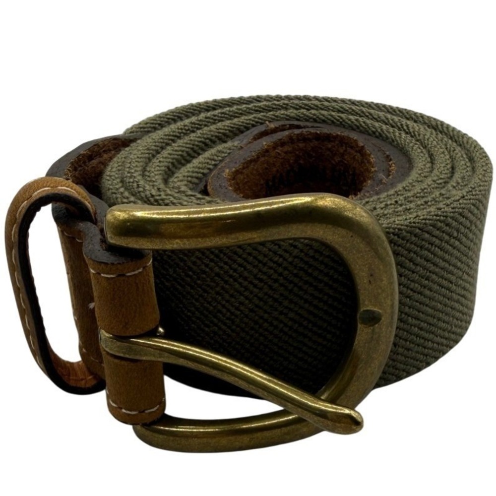 The Vermont Country Store Men's Stretch Twill Web Belt - Sage -Size 40- USA